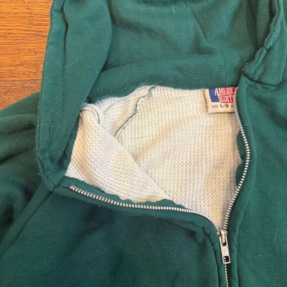 ( THERMAL ) American Edition Zip Hoodie - Green - Picture 2 of 6